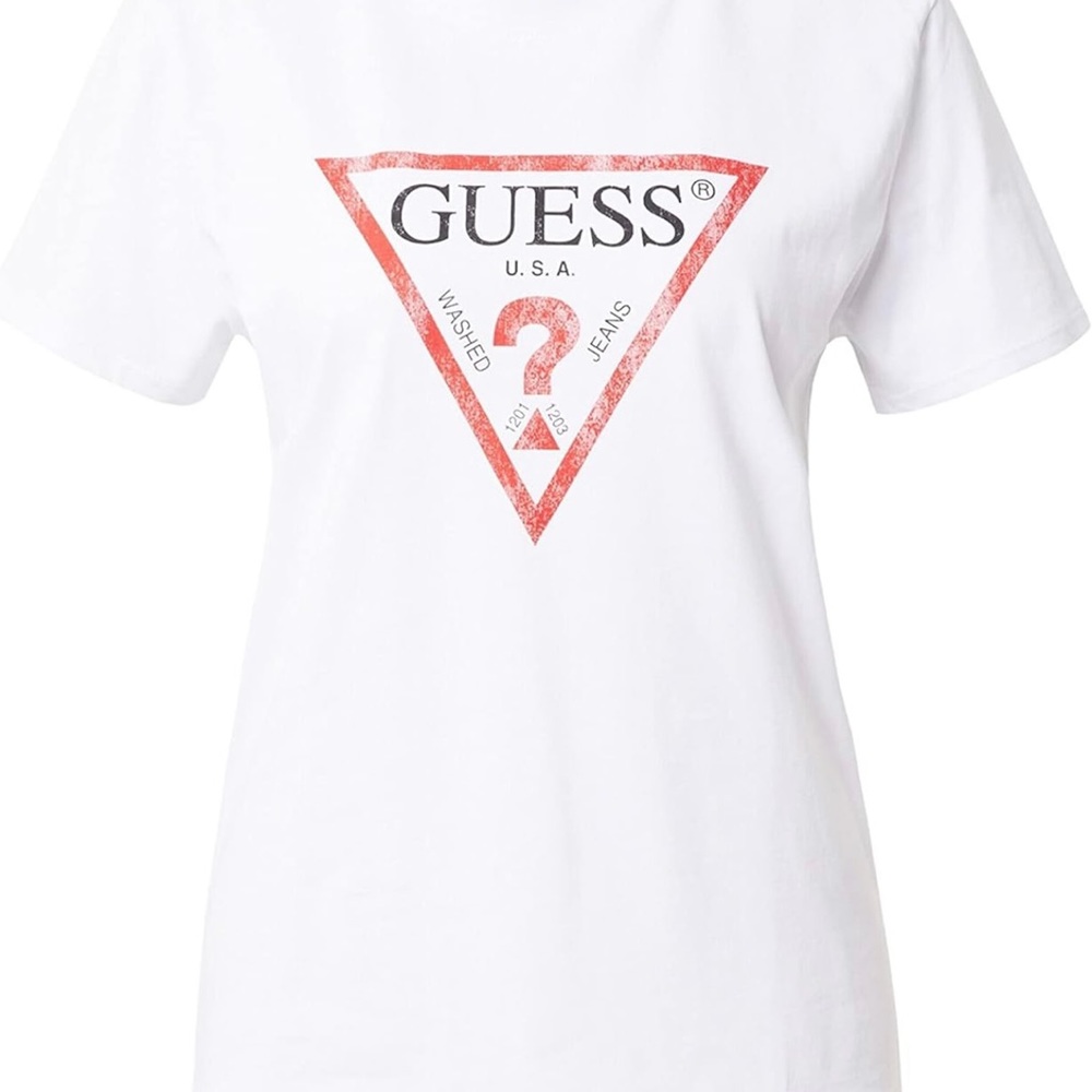 Guess white logo Tshirt